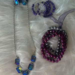 Purple/ blue Jewelry Set